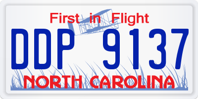 NC license plate DDP9137