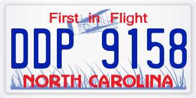 NC license plate DDP9158