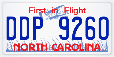 NC license plate DDP9260