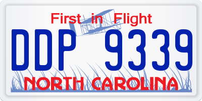 NC license plate DDP9339