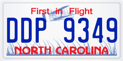 NC license plate DDP9349