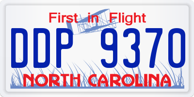 NC license plate DDP9370