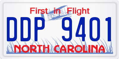 NC license plate DDP9401
