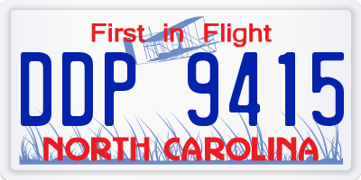NC license plate DDP9415