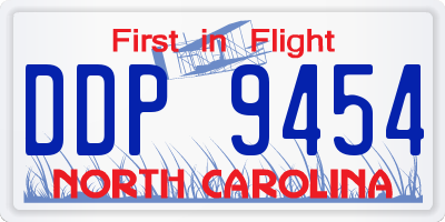NC license plate DDP9454