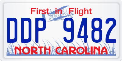 NC license plate DDP9482