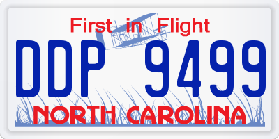 NC license plate DDP9499