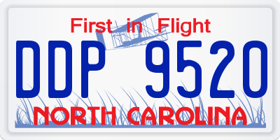 NC license plate DDP9520