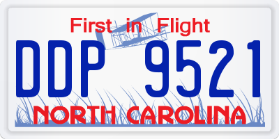 NC license plate DDP9521