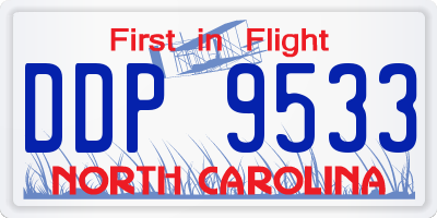 NC license plate DDP9533