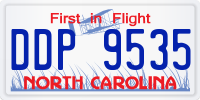 NC license plate DDP9535