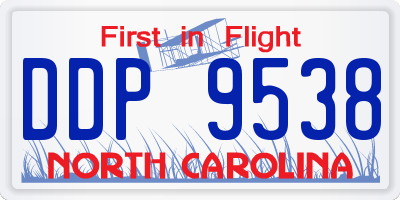 NC license plate DDP9538