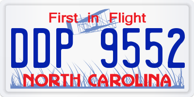 NC license plate DDP9552