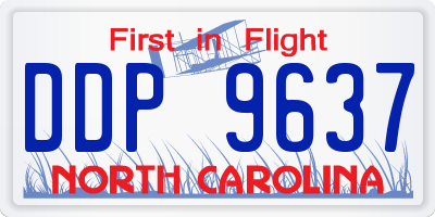 NC license plate DDP9637