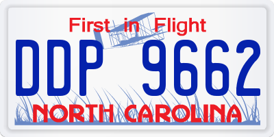 NC license plate DDP9662
