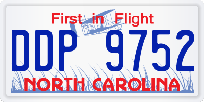 NC license plate DDP9752