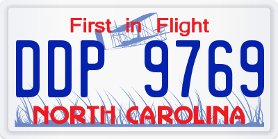 NC license plate DDP9769