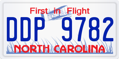 NC license plate DDP9782