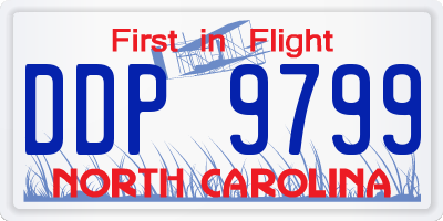 NC license plate DDP9799