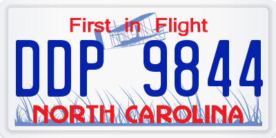 NC license plate DDP9844