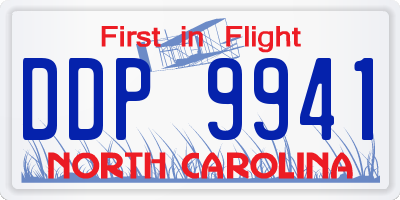NC license plate DDP9941