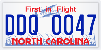 NC license plate DDQ0047