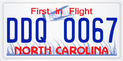 NC license plate DDQ0067