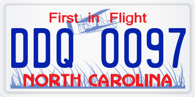 NC license plate DDQ0097