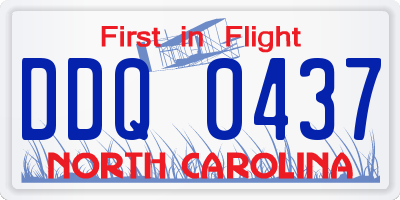 NC license plate DDQ0437