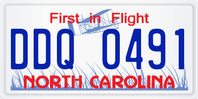 NC license plate DDQ0491