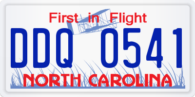NC license plate DDQ0541