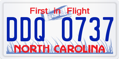 NC license plate DDQ0737