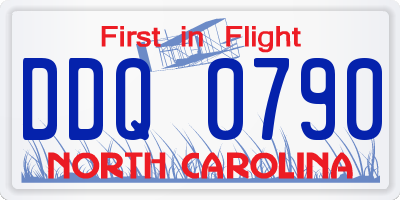 NC license plate DDQ0790