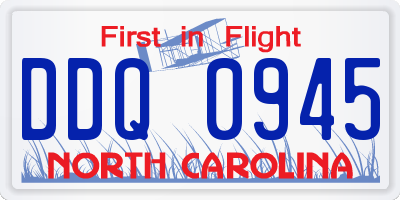 NC license plate DDQ0945