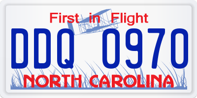 NC license plate DDQ0970