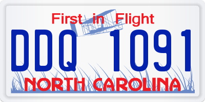 NC license plate DDQ1091