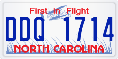 NC license plate DDQ1714