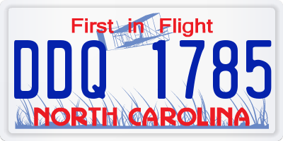 NC license plate DDQ1785