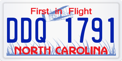 NC license plate DDQ1791