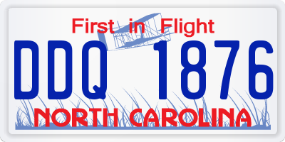 NC license plate DDQ1876