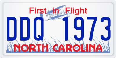 NC license plate DDQ1973