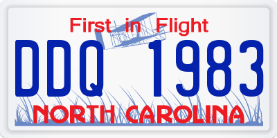 NC license plate DDQ1983
