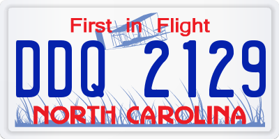 NC license plate DDQ2129