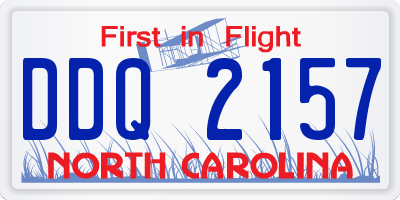 NC license plate DDQ2157