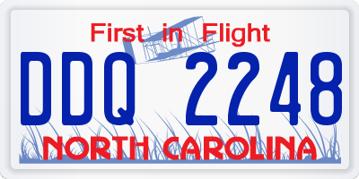 NC license plate DDQ2248