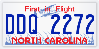 NC license plate DDQ2272