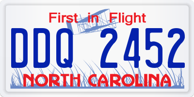 NC license plate DDQ2452