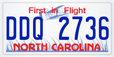 NC license plate DDQ2736