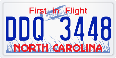 NC license plate DDQ3448