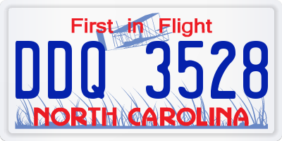 NC license plate DDQ3528